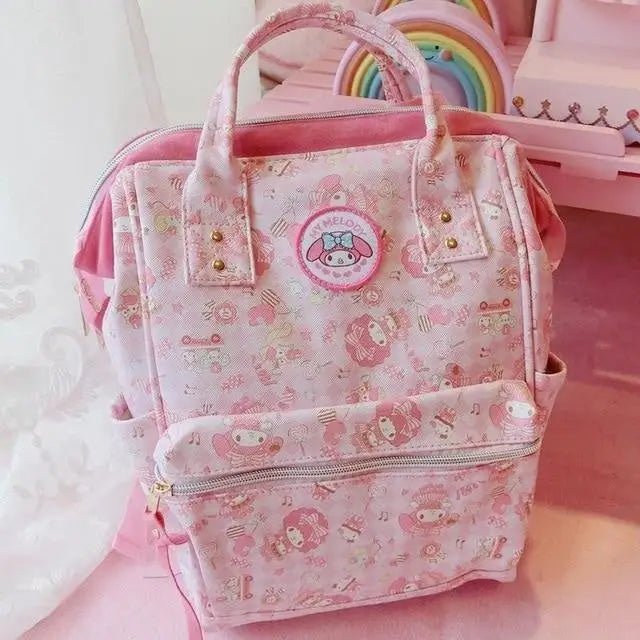 Durable Pink Bunny Backpack for Kawaii Collection Products Melody - Rucksack - Cosparty