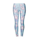 D.va Overwatch Leggings with Play To Win Bunny Print in Pastel Blue - Cosparty