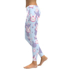 D.va Overwatch Leggings with Play To Win Bunny Print in Pastel Blue - Cosparty