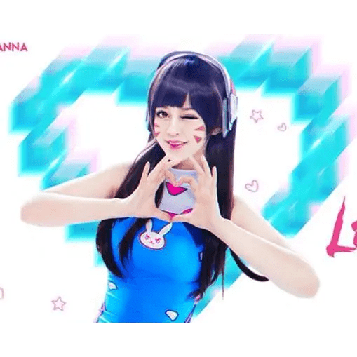 D.Va Overwatch One Piece Swimsuit with Built - in Bra Liner - Cosparty