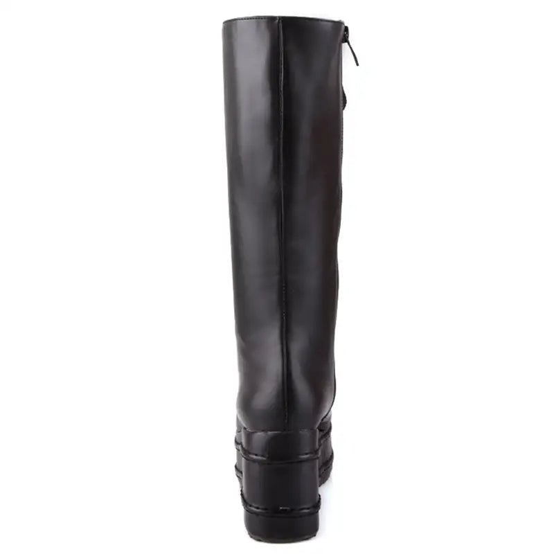 Edgy Punk Rock Knee High Boots for a Comfortable Fit Feet - Cosparty