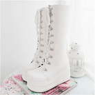 Edgy Punk Rock Knee High Boots for a Comfortable Fit Feet - Cosparty
