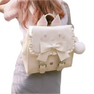 Elegant Durable Material Backpack with Cute Ruffles and Cat Ears - backpack