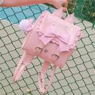 Elegant Durable Material Backpack with Cute Ruffles and Cat Ears - backpack