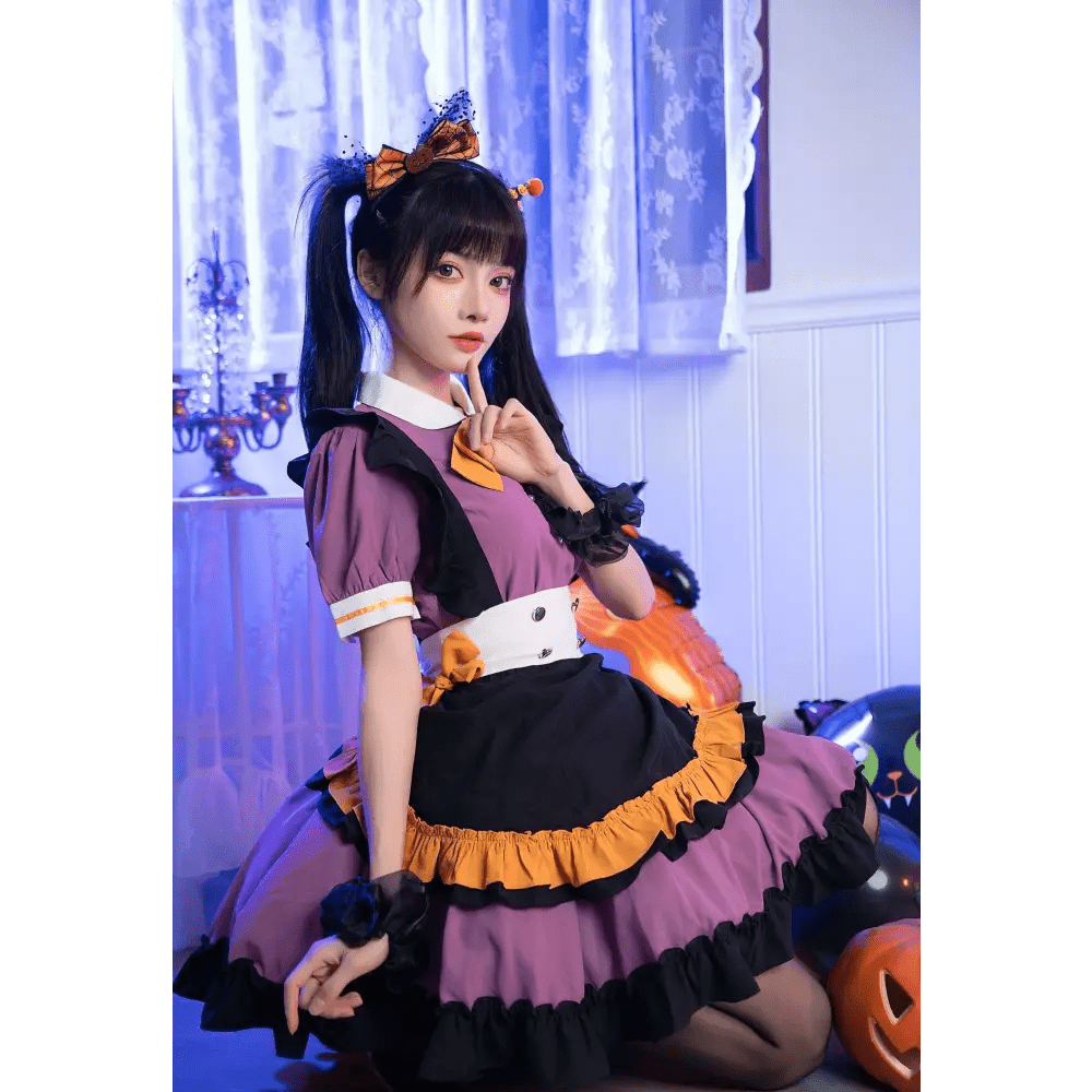 Elegant Halloween Themed Pastel Goth Lolita Dress for Kawaii Babes - Cosparty