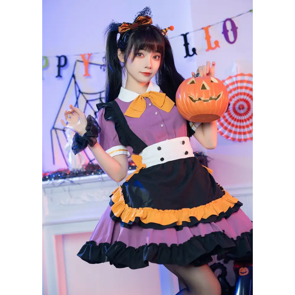 Elegant Halloween Themed Pastel Goth Lolita Dress for Kawaii Babes - Dresses