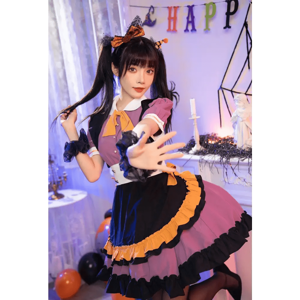 Elegant Halloween Themed Pastel Goth Lolita Dress for Kawaii Babes - Cosparty