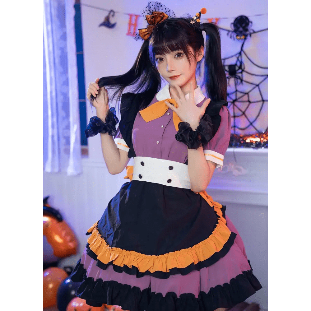 Elegant Halloween Themed Pastel Goth Lolita Dress for Kawaii Babes - Cosparty