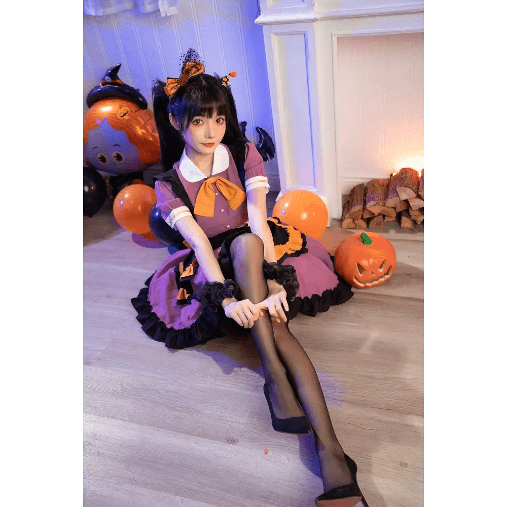 Elegant Halloween Themed Pastel Goth Lolita Dress for Kawaii Babes - Cosparty