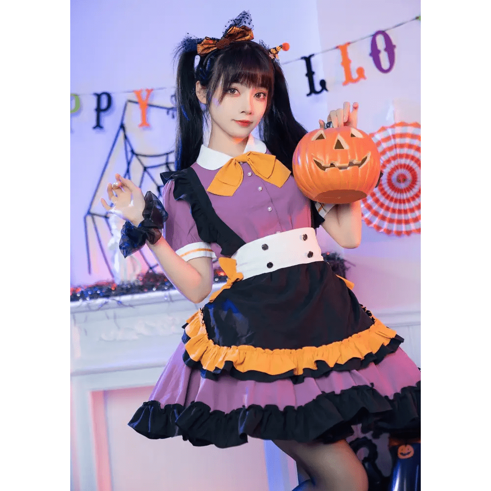 Elegant Halloween Themed Pastel Goth Lolita Dress for Kawaii Babes - Cosparty
