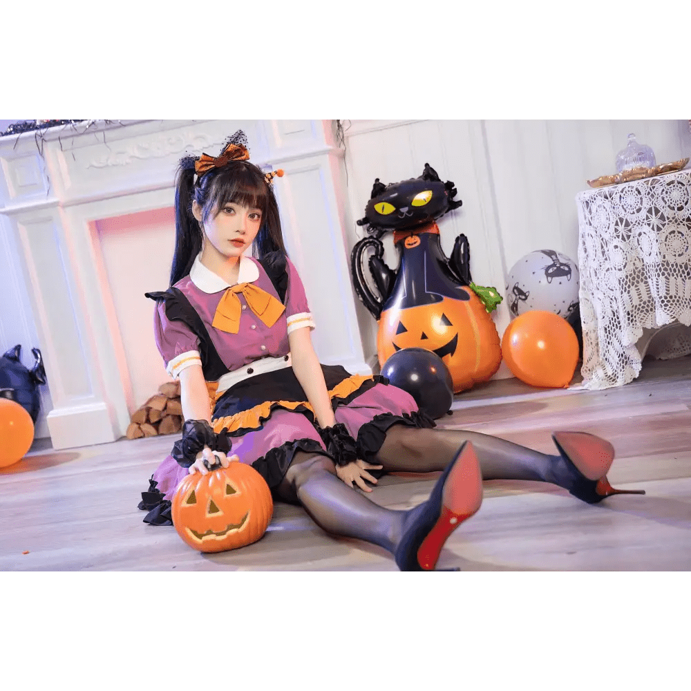 Elegant Halloween Themed Pastel Goth Lolita Dress for Kawaii Babes - Cosparty