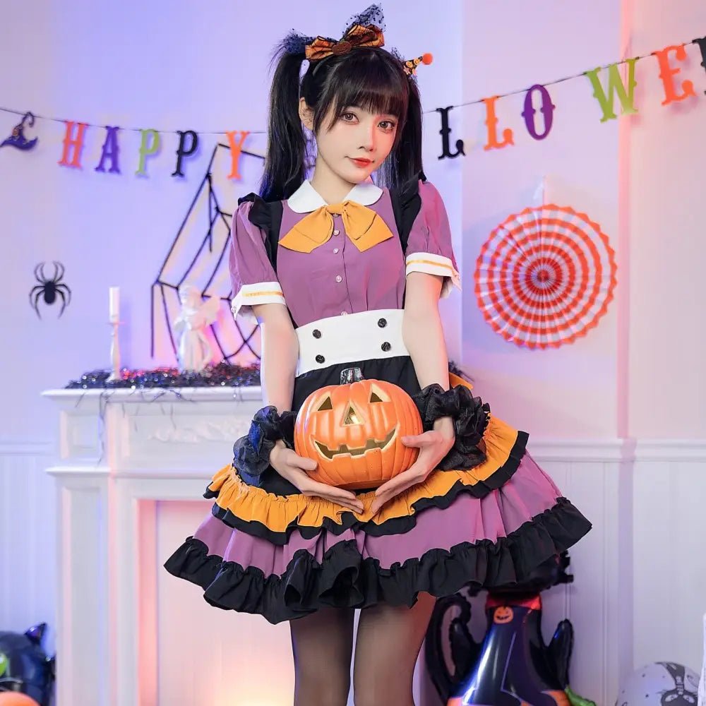 Elegant Halloween Themed Pastel Goth Lolita Dress for Kawaii Babes - Cosparty