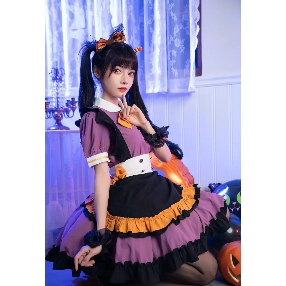 Elegant Halloween Themed Pastel Goth Lolita Dress for Kawaii Babes - Dresses