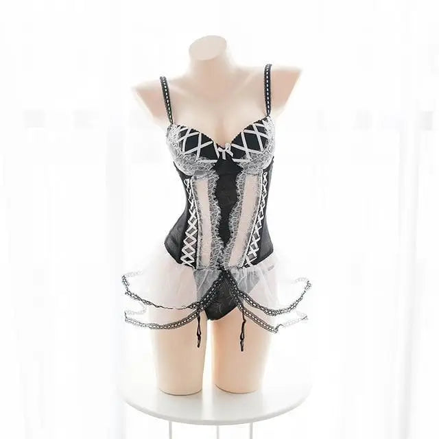 Elegant Lace and Tulle Bodysuit for a Princess-Like Style - lingerie