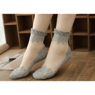 Elegant Lace Band Socks in Clear Fabric and Various Colors - Cosparty