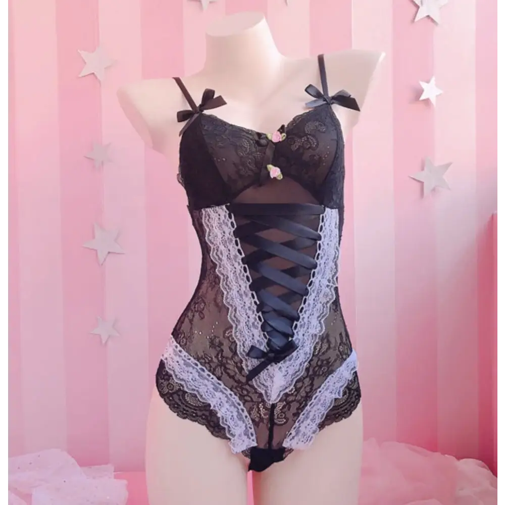 Elegant Lace Corset Bodysuit for a Princess-Like Transformation - bodysuit