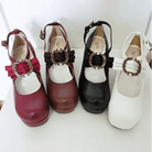 Elegant Lolita Block - Heeled Shoes with Bow Embellishments - Cosparty