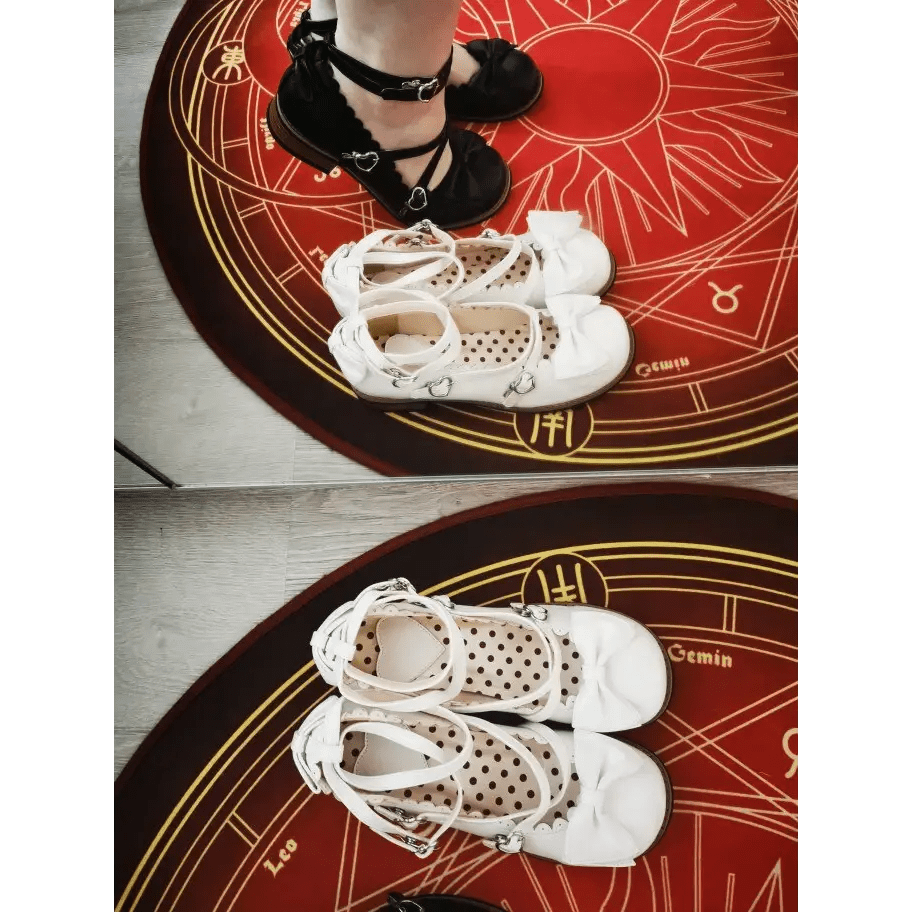 Elegant Lolita Shoes with Comfy Low Heel and Secure Buckle - Cosparty