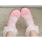 Elegant Lolita Shoes with Comfy Low Heel and Secure Buckle - Cosparty