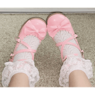 Elegant Lolita Shoes with Comfy Low Heel and Secure Buckle - Cosparty