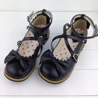 Elegant Lolita Shoes with Comfy Low Heel and Secure Buckle - Cosparty