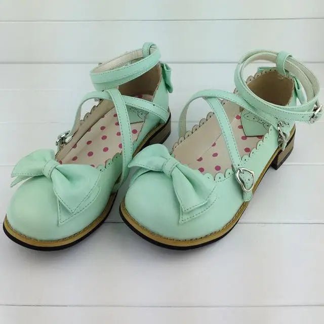 Elegant Lolita Shoes with Comfy Low Heel and Secure Buckle - Cosparty