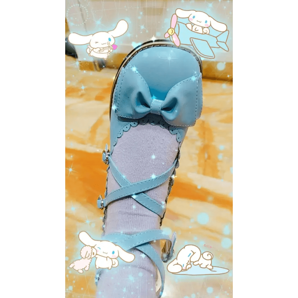 Elegant Lolita Shoes with Comfy Low Heel and Secure Buckle - Cosparty
