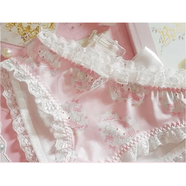 Elegant My Melody Panties with Satin and Lace Details - Cosparty