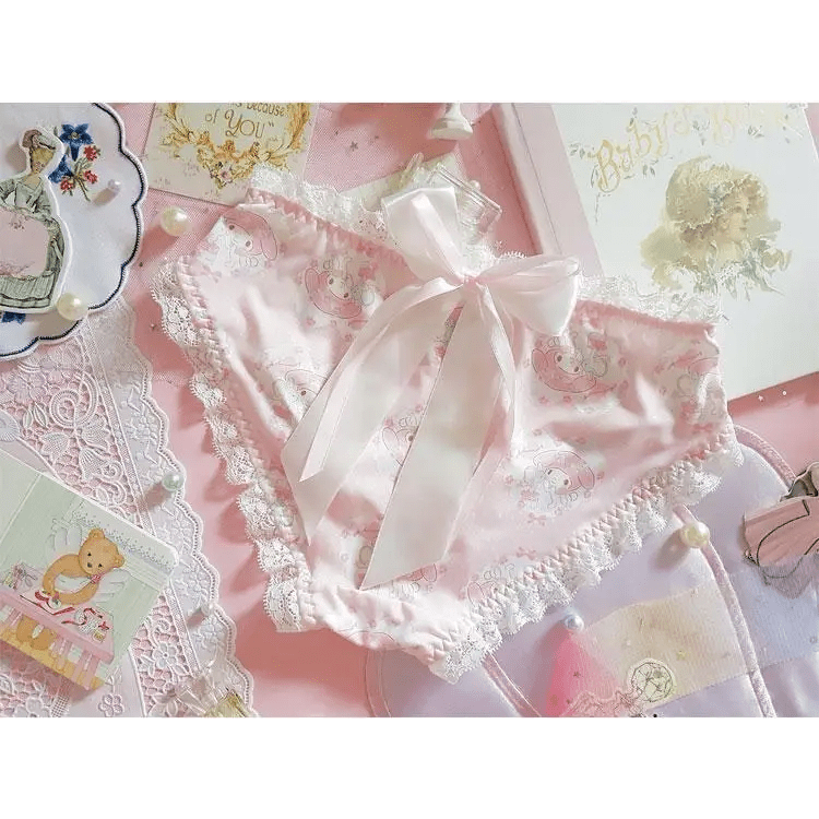 Elegant My Melody Panties with Satin and Lace Details - Cosparty