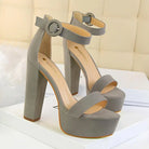 Elegant Square Heel Baby Doll Heels for a Kawaii Look in Stock - Gray / 3 - shoes