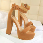 Elegant Square Heel Baby Doll Heels for a Kawaii Look in Stock - Brown / 3 - shoes