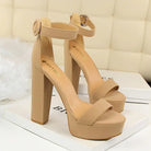 Elegant Square Heel Baby Doll Heels for a Kawaii Look in Stock - Khaki / 3 - shoes