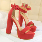 Elegant Square Heel Baby Doll Heels for a Kawaii Look in Stock - Red / 3 - shoes