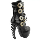 Elegant Steampunk Boots with Clockwork Wheels and Brass Accents - Cosparty