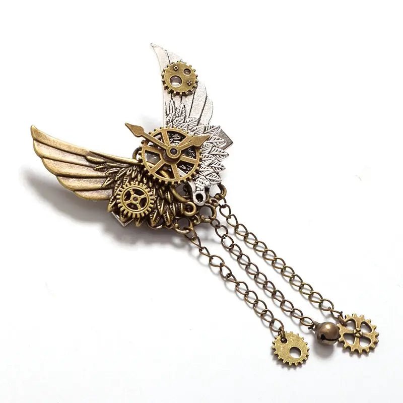 Elegant Steampunk Hair Accessory with Copper and Brass Design - Cosparty