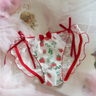 Elegant Strawberry Panties with Exquisite Details - underwear