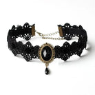 Elegant Victorian Style Choker Necklace with Gold Hardware - Cosparty