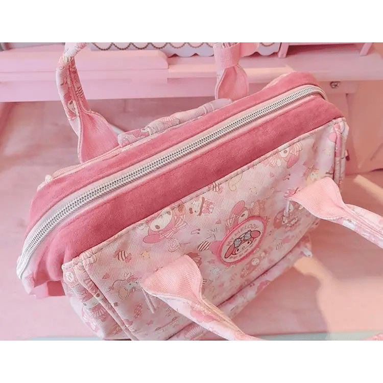 Elegant White Pink Bunny Backpack for Quality and Durability - Cosparty