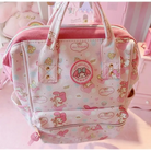 Elegant White Pink Bunny Backpack for Quality and Durability - backpack