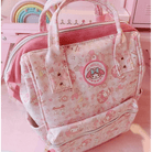 Elegant White Pink Bunny Backpack for Quality and Durability - Cosparty
