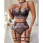 Enamored Lingerie Set for Playful Charm and Pastel Goth Allure - Cosparty