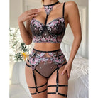 Enamored Lingerie Set for Playful Charm and Pastel Goth Allure - lingerie