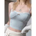 Ethereal Blue Rosebud Cami for Fairycore Enthusiasts - Cosparty