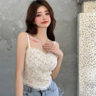 Ethereal Floral Camisole Inspired by Vintage French Film Elegance - shirt