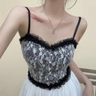 Ethereal Floral Camisole Inspired by Vintage French Film Elegance - Cosparty