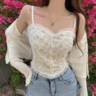 Ethereal Floral Camisole Inspired by Vintage French Film Elegance - shirt