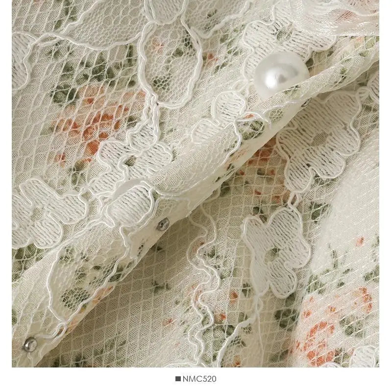 Ethereal Floral Camisole Inspired by Vintage French Film Elegance - shirt