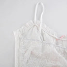 Ethereal Lace and Ribbon Bustier Crop Top - top