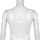 Ethereal Lace and Ribbon Bustier Crop Top - Cosparty