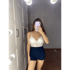 Ethereal Lace and Rosebud Bustier Crop Top - Cosparty